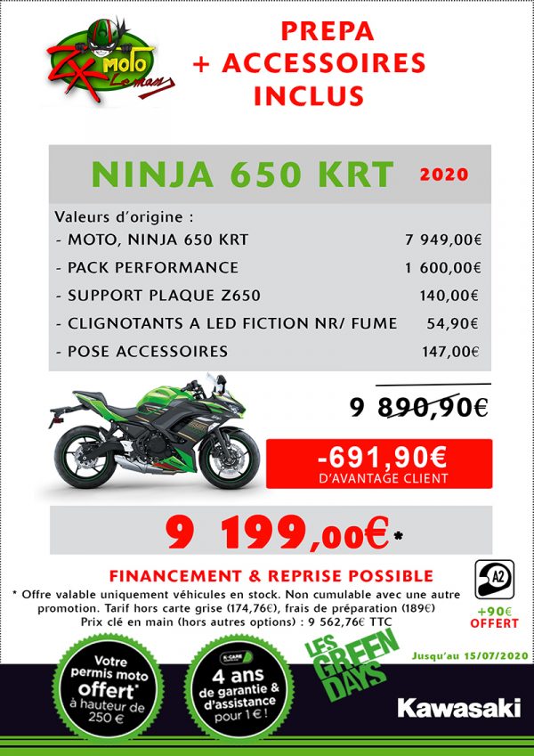 KAWASAKI NINJA 650 KRT 691.90 D'AVANTAGE CLIENT